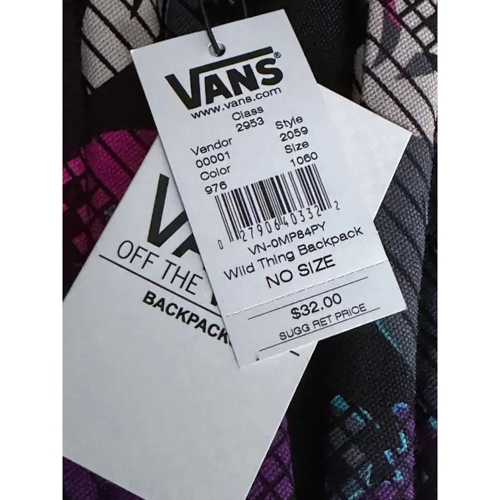 Vans Off the Wall Backpack NEW with tags